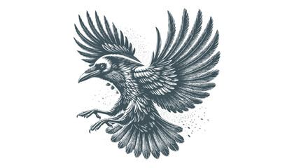 crow vector, raven vector
