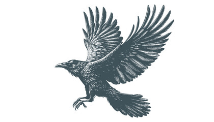 crow vector, raven vector