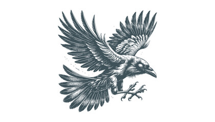 crow vector, raven vector