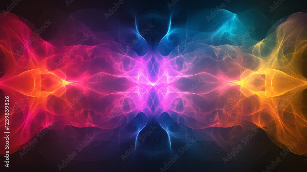 Poster abstract colorful energy wave pattern design