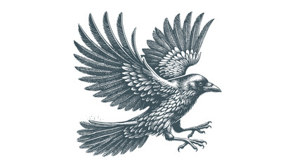 crow vector, raven vector