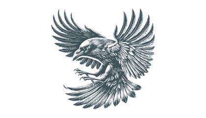 crow vector, raven vector