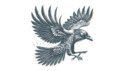crow vector, raven vector