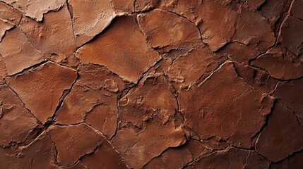 Cracked earth texture with rough brown surface pattern