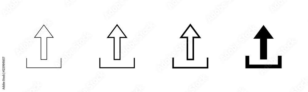 Poster upload icon vector isolated on white background. upload sign icon. upload button. load symbol.