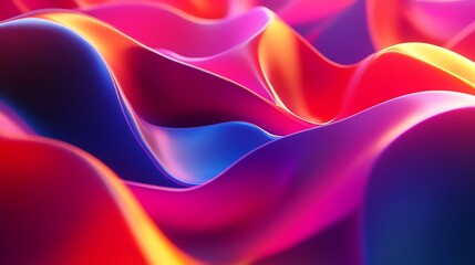 Obraz premium Colorful Flowing Fabric Creates an Abstract Wave Pattern in Vibrant Hues Showcasing Texture and Movement