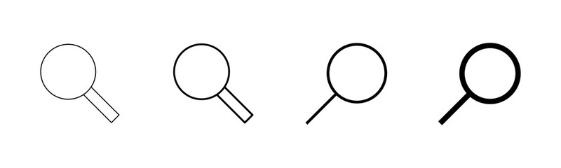 Search icon vector isolated on white background. Glass vector icon. search magnifying glass icon. Find