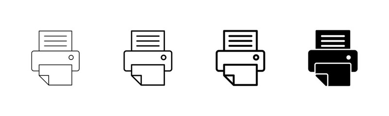 Printer icon vector isolated on white background. print icon. Fax vector icon.