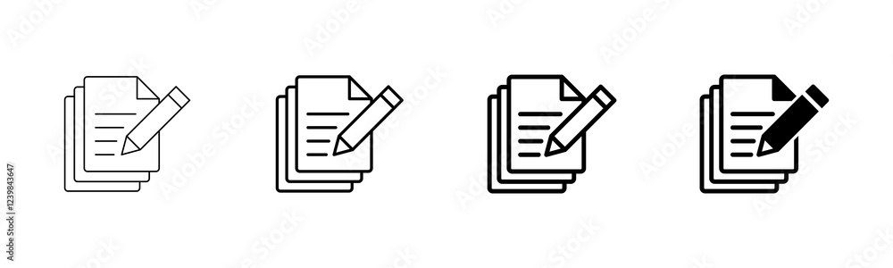 Poster note icon vector isolated on white background. taking note icon vector. edit line icon. document wri