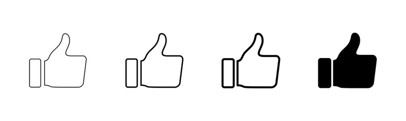 like icon vector isolated on white background. Thumbs up icon. social media icon