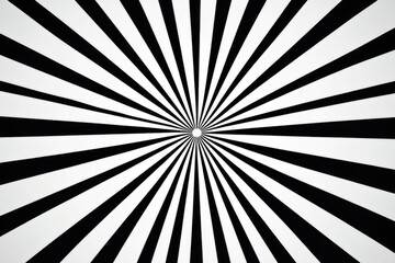 dramatic radial sunburst pattern with sharp black rays on pristine white background