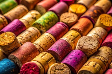 Rustic Cork Texture Background: Detailed Macro Photography of Natural Cork Surface