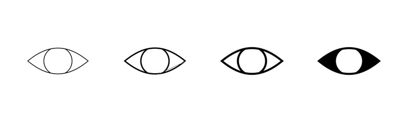 Eye icon vector isolated on white background. Look and Vision icon. Eye vector icon