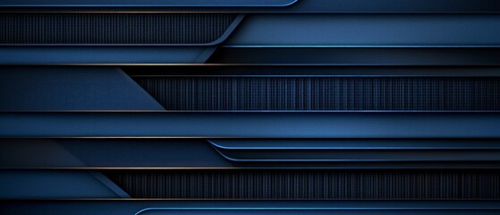 Obraz premium Abstract Dark Blue Layered Texture Background Modern Design Geometric Stripes Elegant W