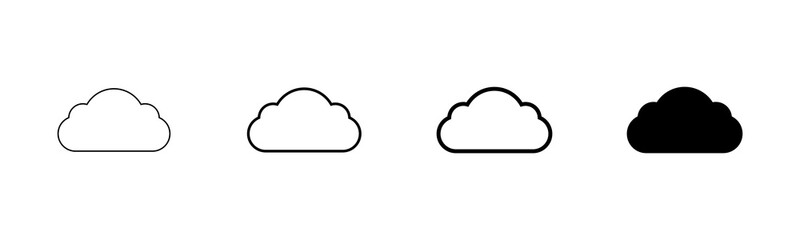 Cloud icon vector isolated on white background. cloud computing icon