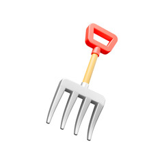 3d rendered illustration of sharp pitchfork 