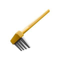 3D Gardening Rake with Gray Tines