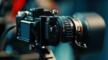 Professional Cinematic Camera Equipment Close-Up