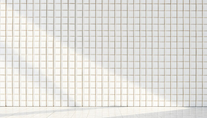Creative white mosaic wallpaper. isolated with white shades