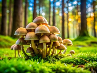 Serene Forest Mushrooms