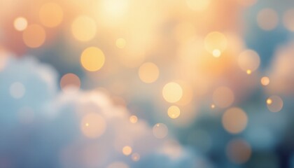 Obraz premium Dreamy abstract background with soft bokeh and clouds