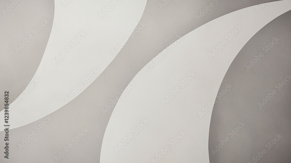 Aufkleber minimalistic wallpaper design featuring abstract curved shapes in neutral tones on a textured backgr
