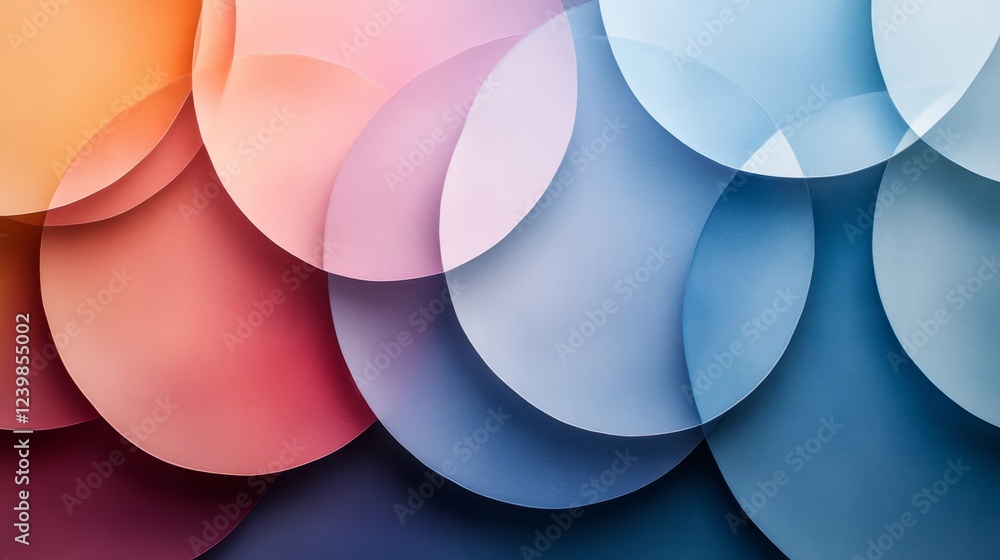Poster abstract colorful overlapping circles design