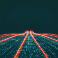 Futuristic Digital Highway  Abstract Technology Background