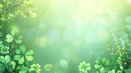 spring green background with bokeh