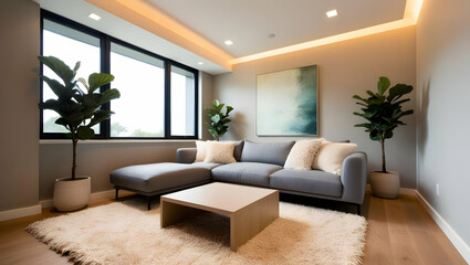 Serene Minimalist Living Room Interior