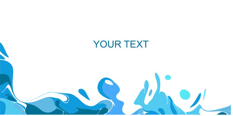 World water day theme background with blank area for text, water theme background for sea, beach, waterboom and other themes