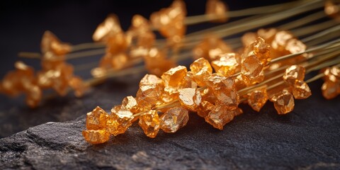 Realistic Gold Investment Photography with Natural Elements