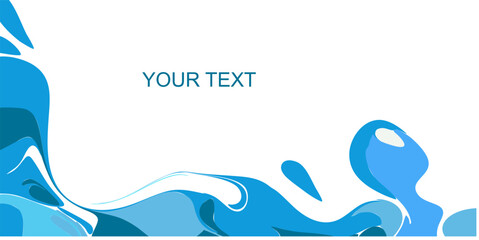 World water day theme background with blank area for text, water theme background for sea, beach, waterboom and other themes
