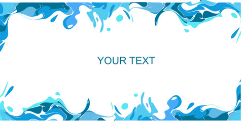 World water day theme background with blank area for text, water theme background for sea, beach, waterboom and other themes