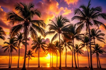 Silhouette Palm Trees at Sunset: Bokeh Photography Tips & Techniques