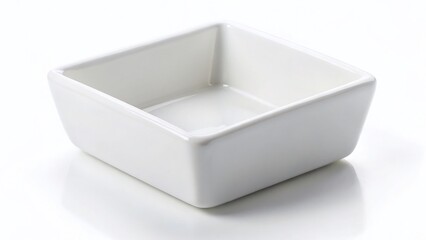 Simple White Square Porcelain Recipient
