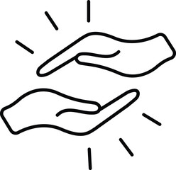 Circular handshake icon, representing collaboration, partnership, and friendly agreements in a professional or social context.