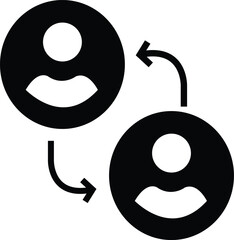 Conversation bubble icon in minimalist line art, perfect for communication, chatting, or customer service-related themes.