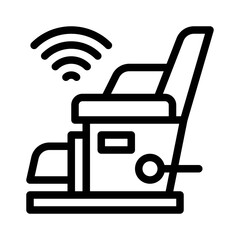 massage chair line icon