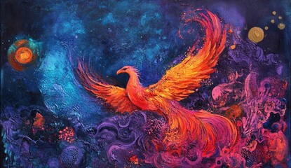 A phoenix rising from the ashes