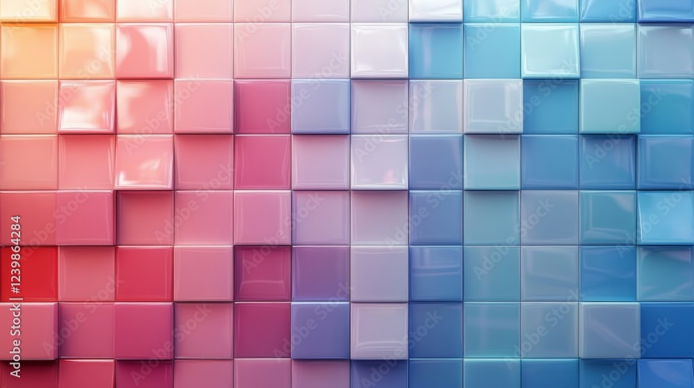 Aufkleber abstract colorful cube pattern background design