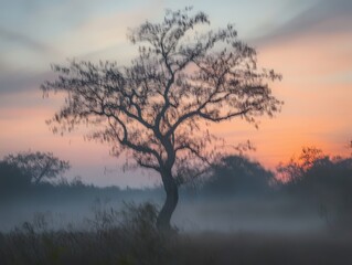 Naklejka premium beautiful soft sunset nature background - ai