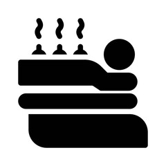 massage bed glyph icon