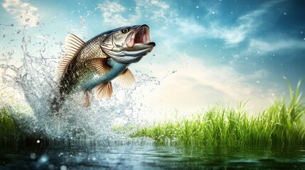 Majestic Fish Leaping from the Water