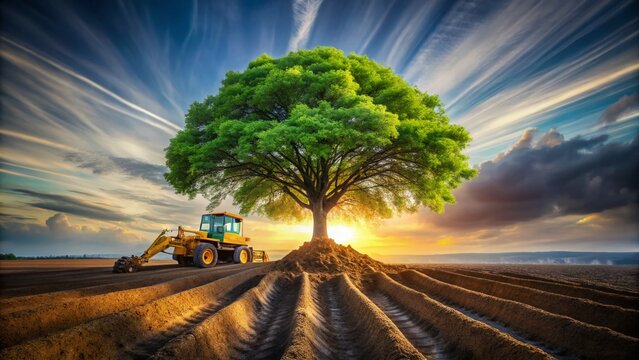 Stunning Long Exposure of Tree Transplanting Effort