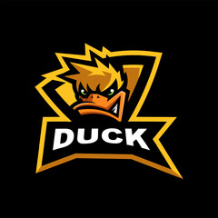 Obraz premium Duck Cartoon mascot Logo