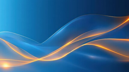 Obraz premium Luxury Abstract Blue Background with Golden Highlights and Copy Space for Elegant Designs