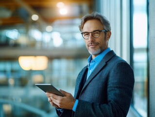 Construction Worker Inspection Maintenance Engineer Tablet Office Building Safety Japanese Man