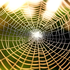 Fototapeta premium Captivating spider web design nature macro photography outdoor close-up intricate patterns