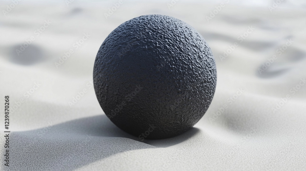 Poster a captivating 3d rendering of the moon sphere, detailed and textured, symbolizing mystery, space, an